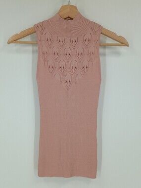 Bar III Pointelle Lace Knit Top